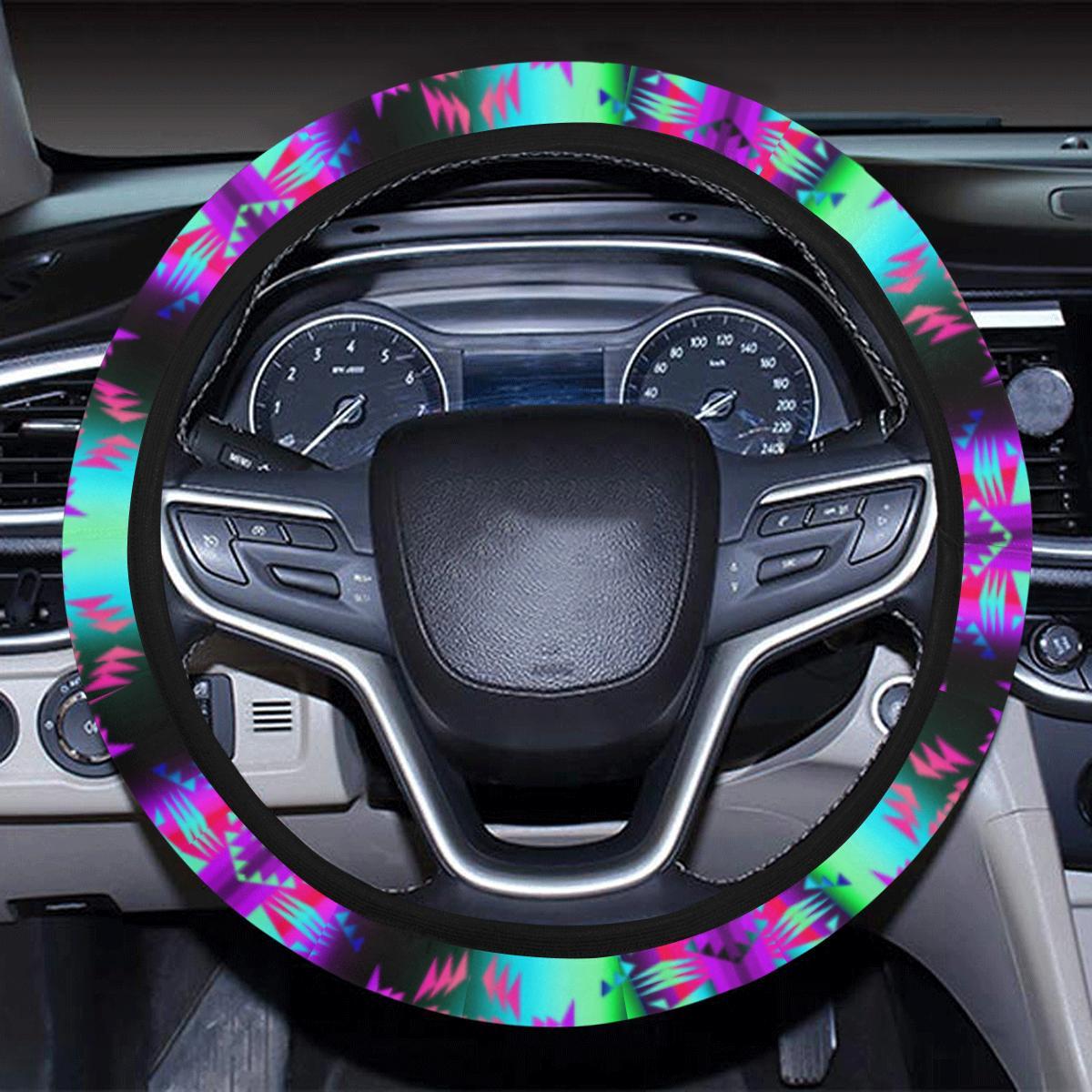 Between the Rocky Mountains Steering Wheel Cover with Elastic Edge Steering Wheel Cover with Elastic Edge e-joyer 