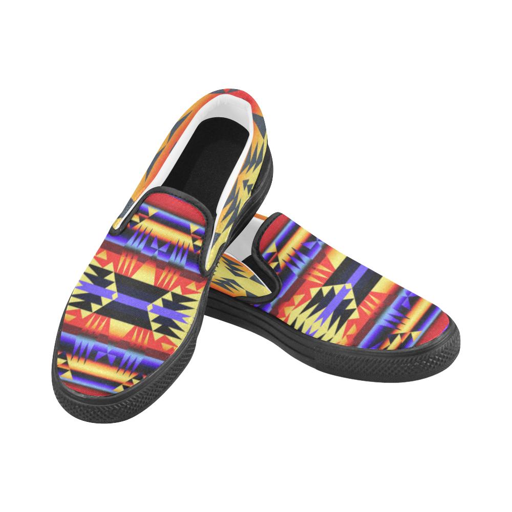 Between the San Juan Mountains Men's Unusual Slip-on Canvas Shoes (Model 019) Men's Unusual Slip-on Canvas Shoes (019) e-joyer