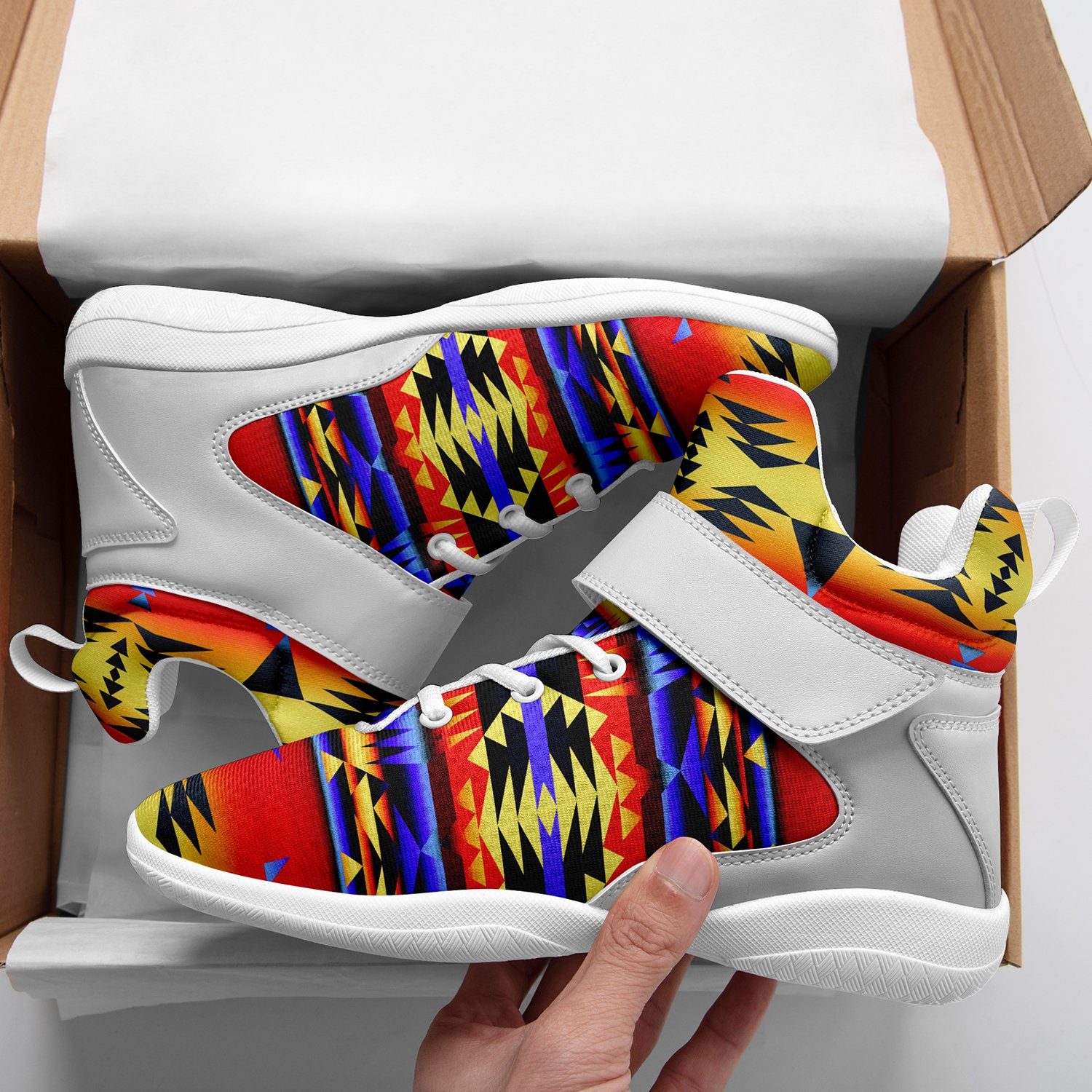 Between the San Juan Mountains White Sole Ipottaa Basketball / Sport High Top Shoes Herman