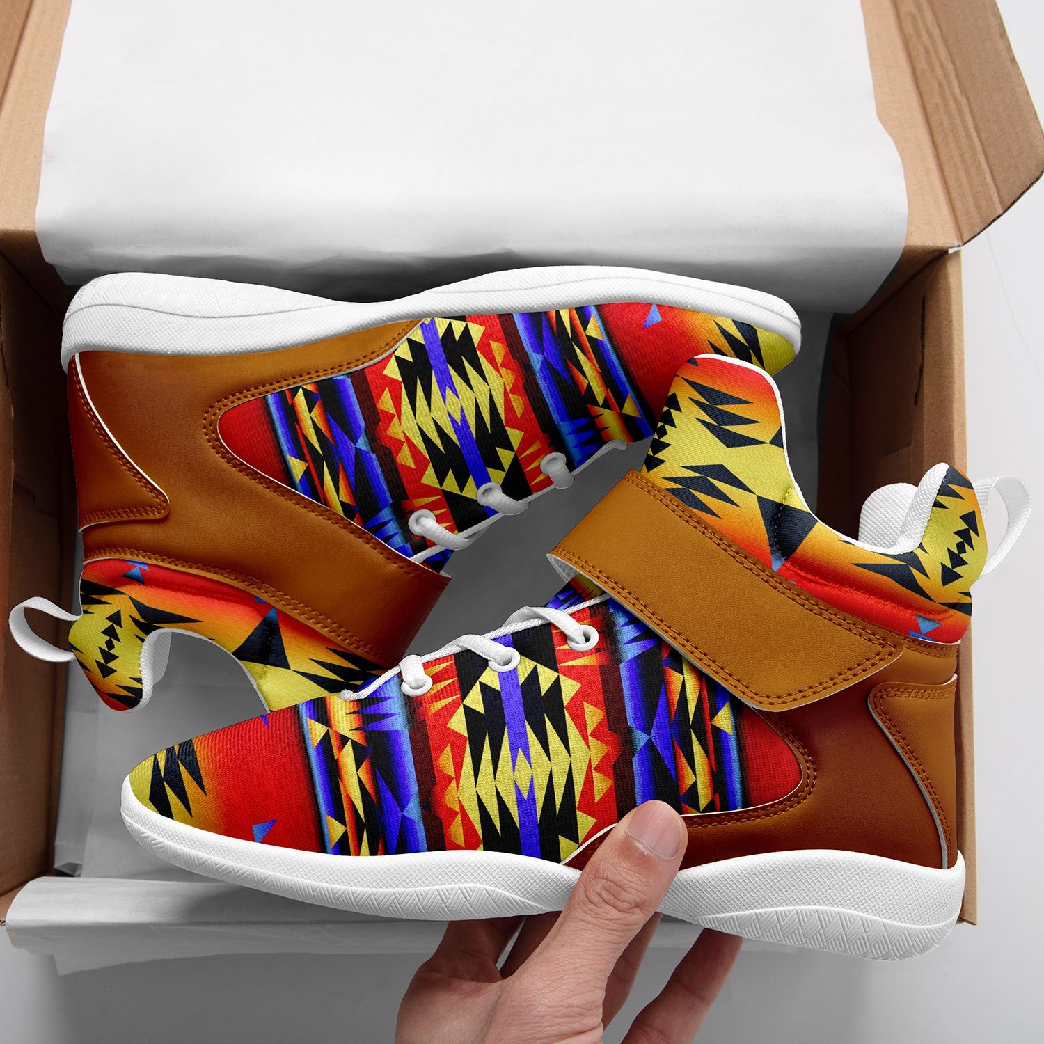 Between the San Juan Mountains White Sole Ipottaa Basketball / Sport High Top Shoes Herman