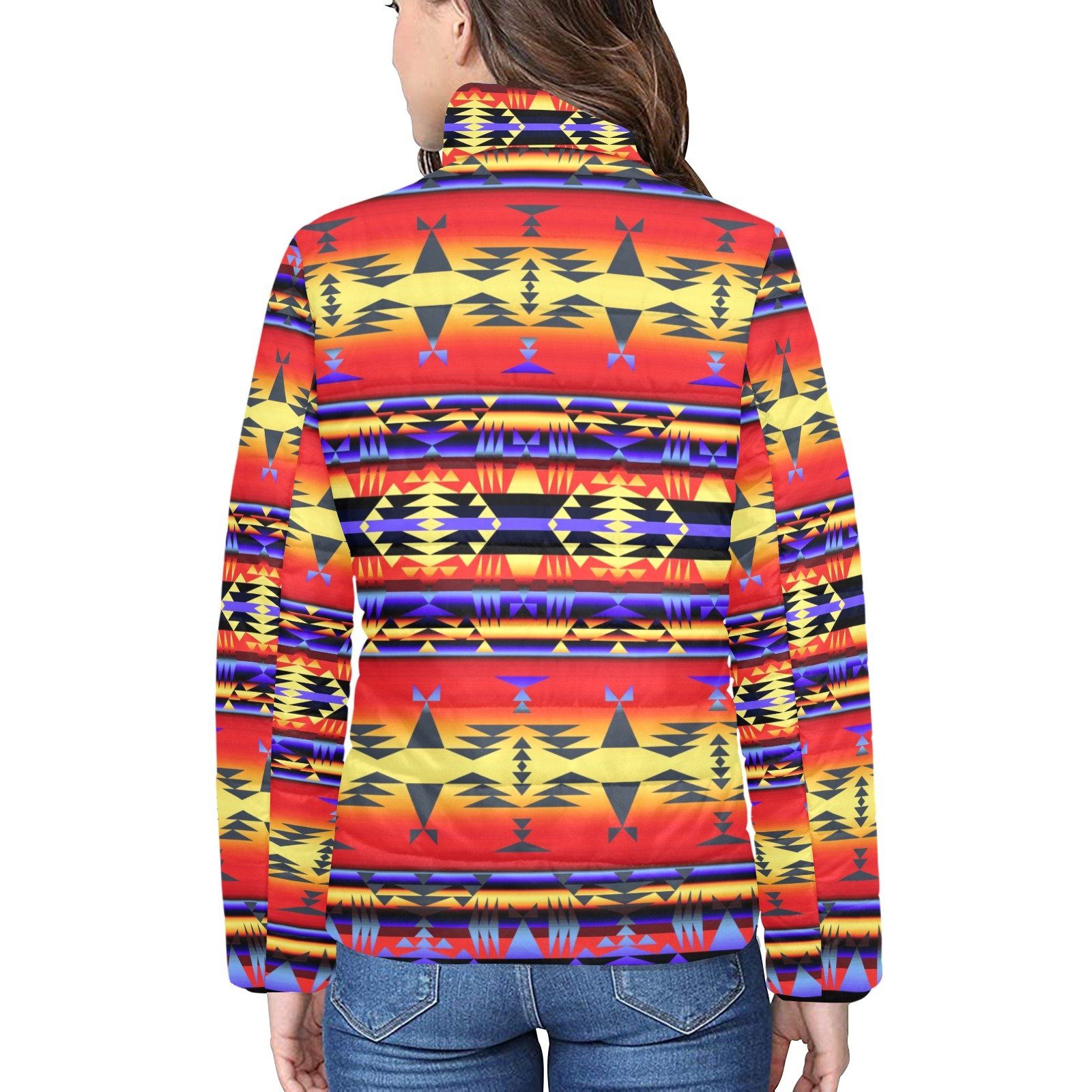Between the San Juan Mountains Women's Stand Collar Padded Jacket (Model H41) jacket e-joyer