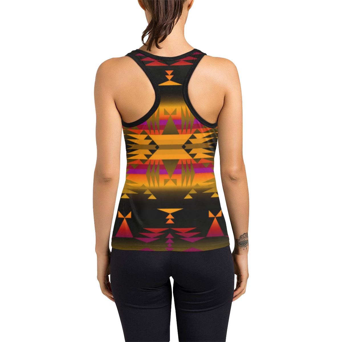 Between the Sierra Mountains Women's Racerback Tank Top (Model T60) Racerback Tank Top (T60) e-joyer