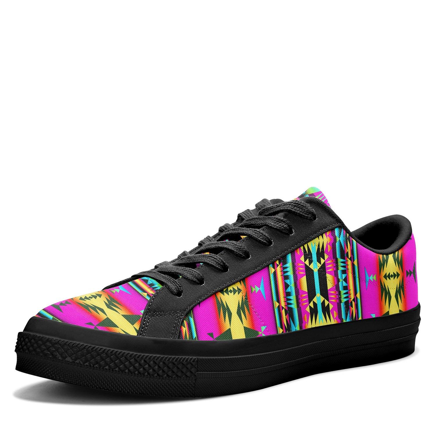 Between the Sunset Mountains Aapisi Low Top Canvas Shoes Black Sole 49 Dzine