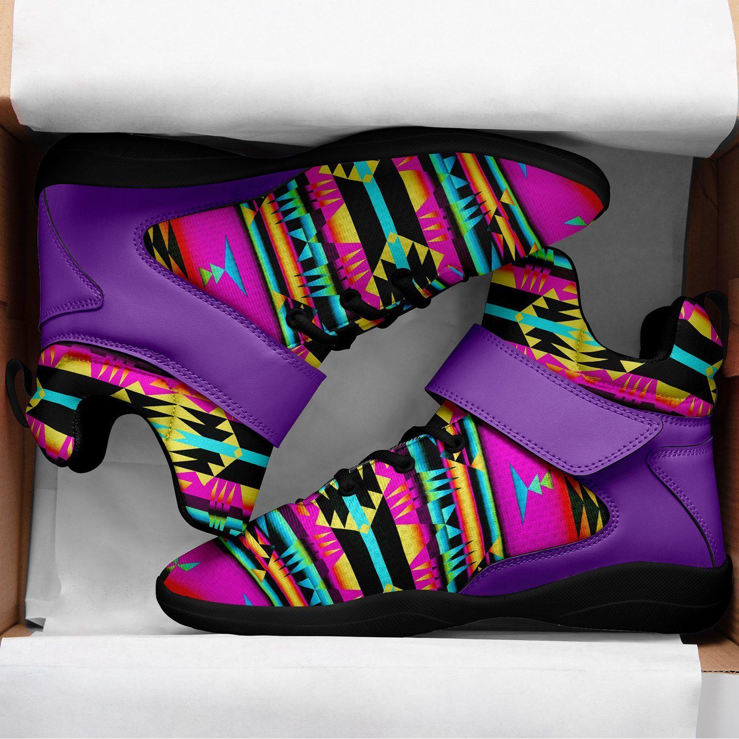 Between the Sunset Mountains Ipottaa Basketball / Sport High Top Shoes - Black Sole 49 Dzine