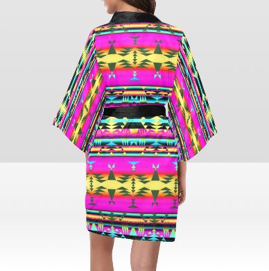 Between the Sunset Mountains Kimono Robe Artsadd