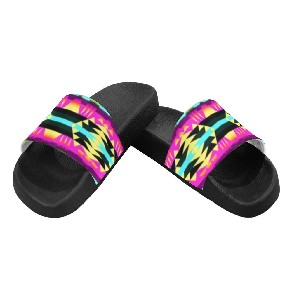 Between the Sunset Mountains Women's Slide Sandals (Model 057) Women's Slide Sandals (057) e-joyer