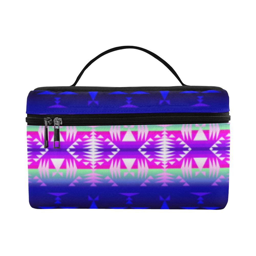 Between the Wasatch Mountains Cosmetic Bag/Large (Model 1658) Cosmetic Bag e-joyer