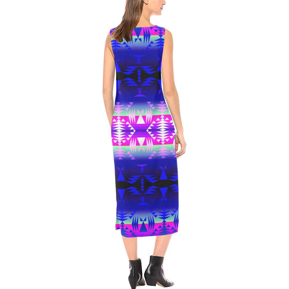 Between the Wasatch Mountains Phaedra Sleeveless Open Fork Long Dress (Model D08) Phaedra Sleeveless Open Fork Long Dress (D08) e-joyer