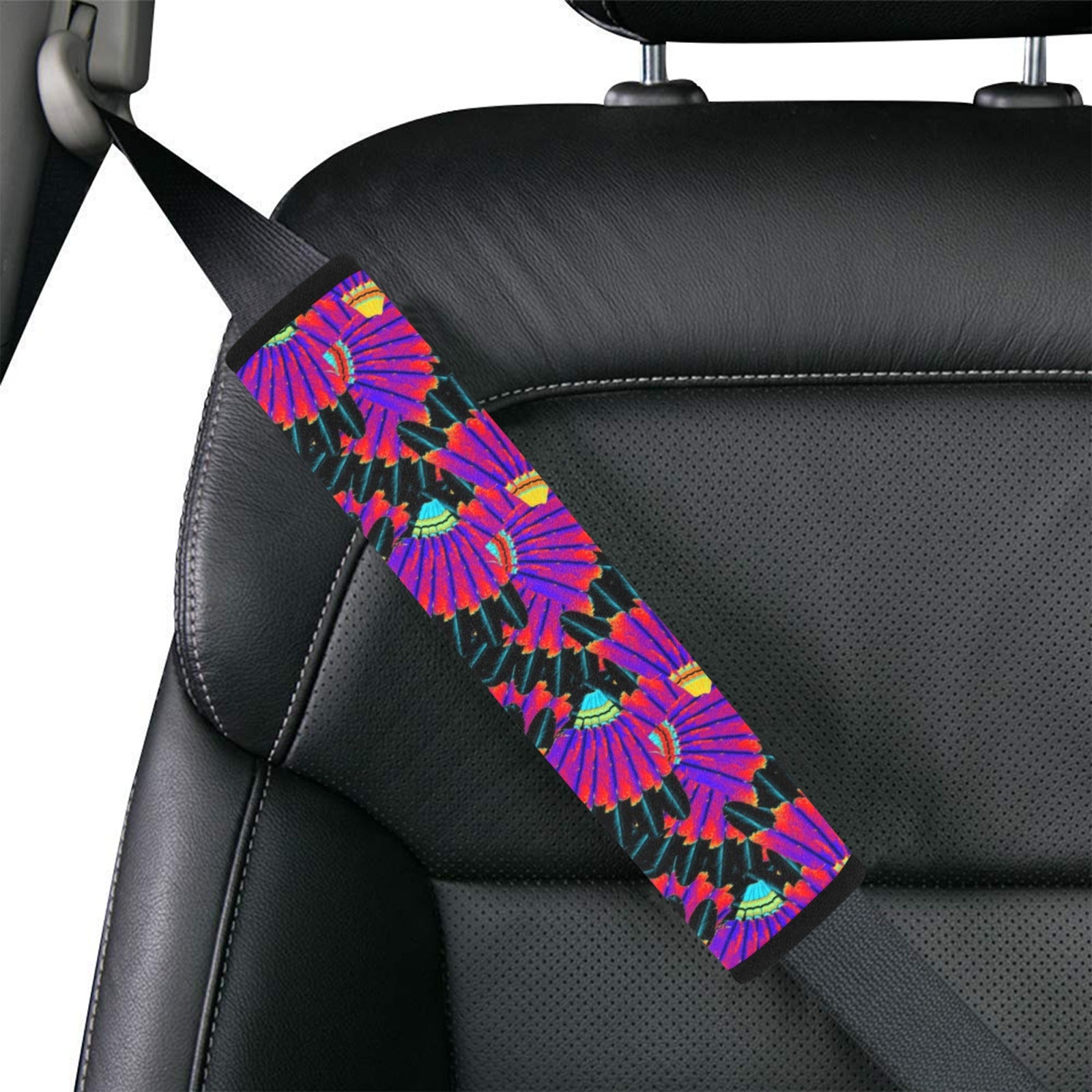 Eagle Feather Remix Car Seat Belt Cover 7''x12.6'' (Pack of 2)