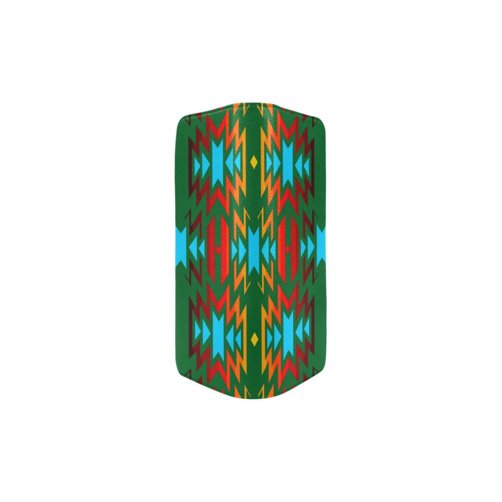 Big Pattern Fire Colors and Sky green Women's Clutch Purse (Model 1637) Women's Clutch Purse (1637) e-joyer