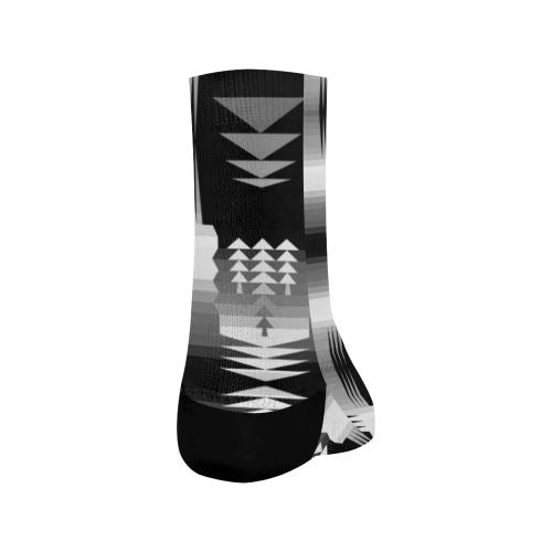 Black and White Fire and Sky Crew Socks Crew Socks e-joyer