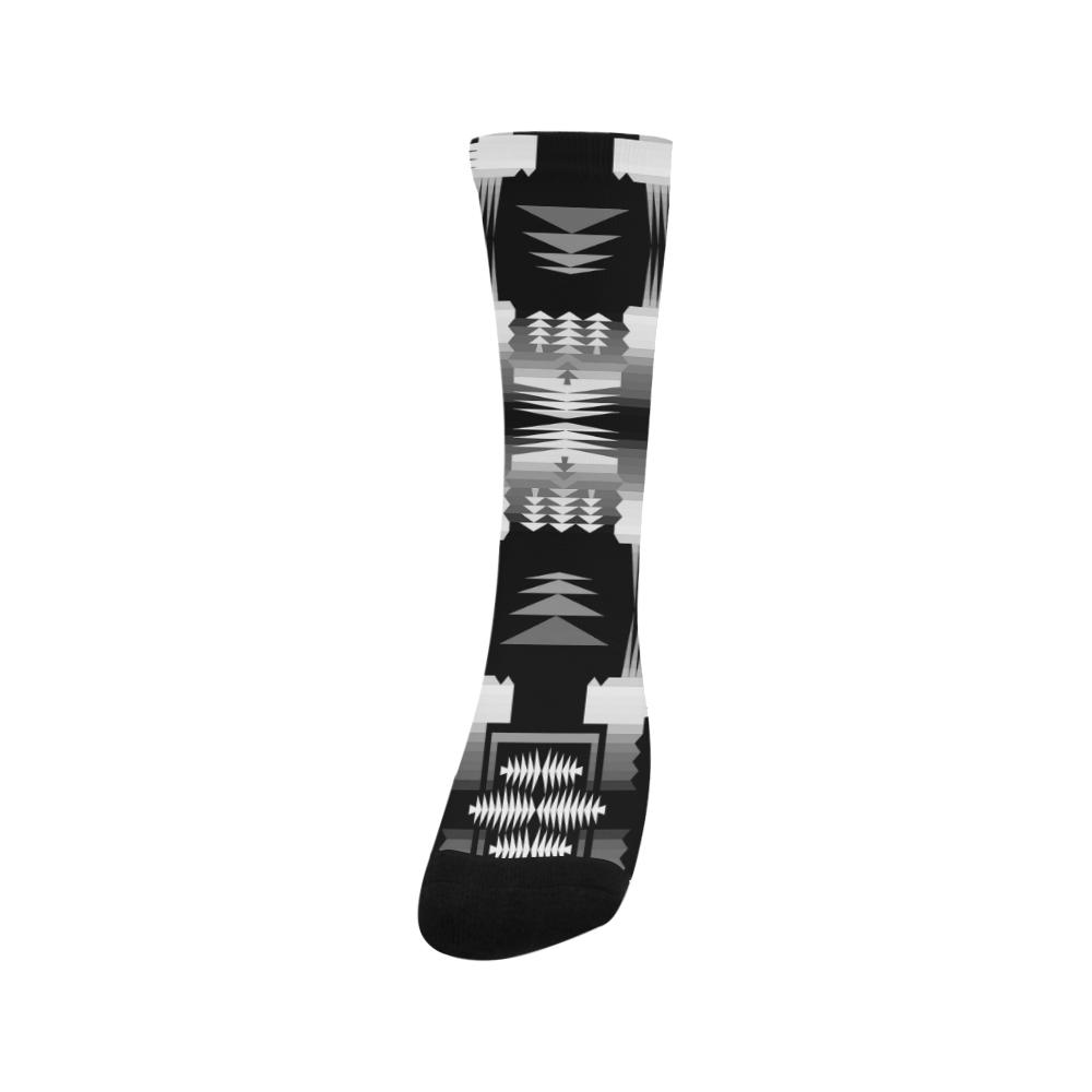 Black and White Fire and Sky Trouser Socks Trouser Socks e-joyer
