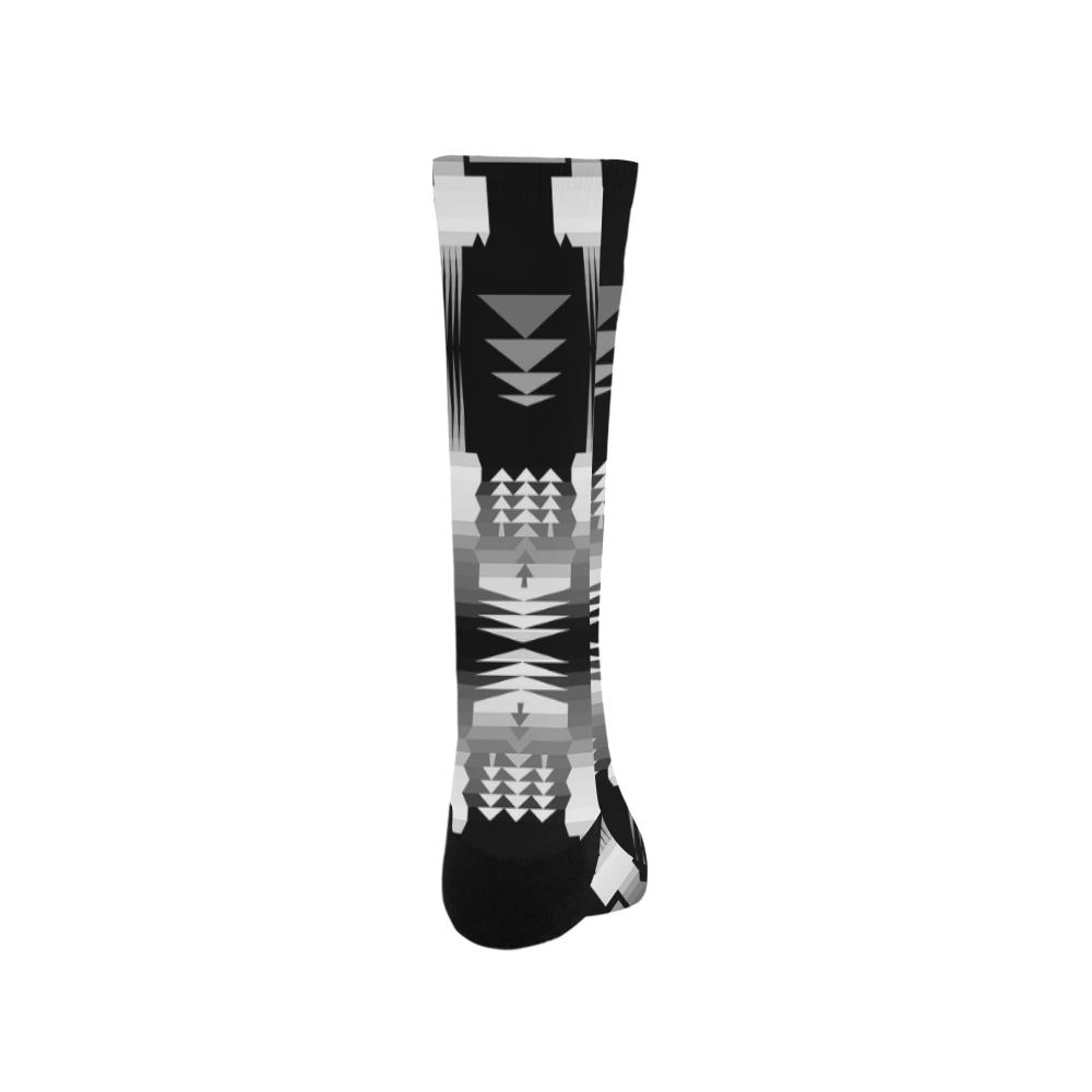 Black and White Fire and Sky Trouser Socks Trouser Socks e-joyer