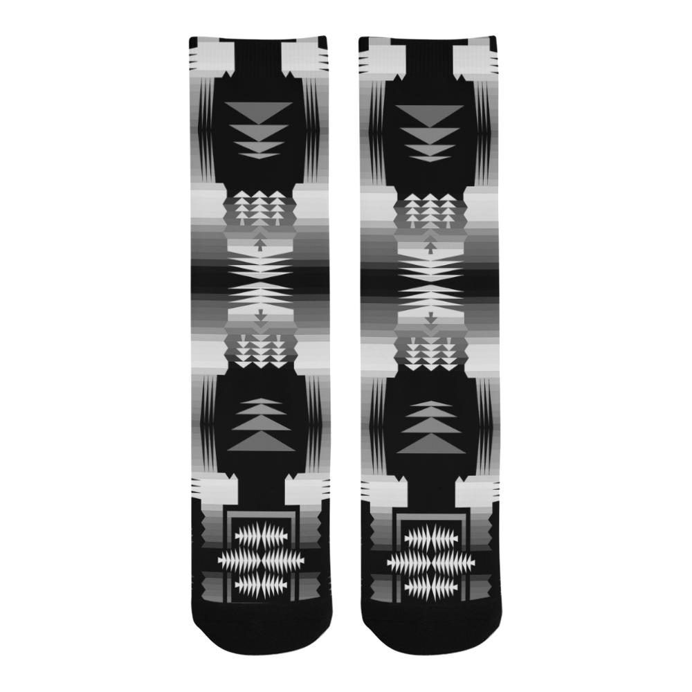 Black and White Fire and Sky Trouser Socks Trouser Socks e-joyer