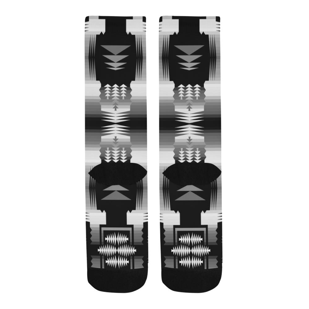Black and White Fire and Sky Trouser Socks Trouser Socks e-joyer
