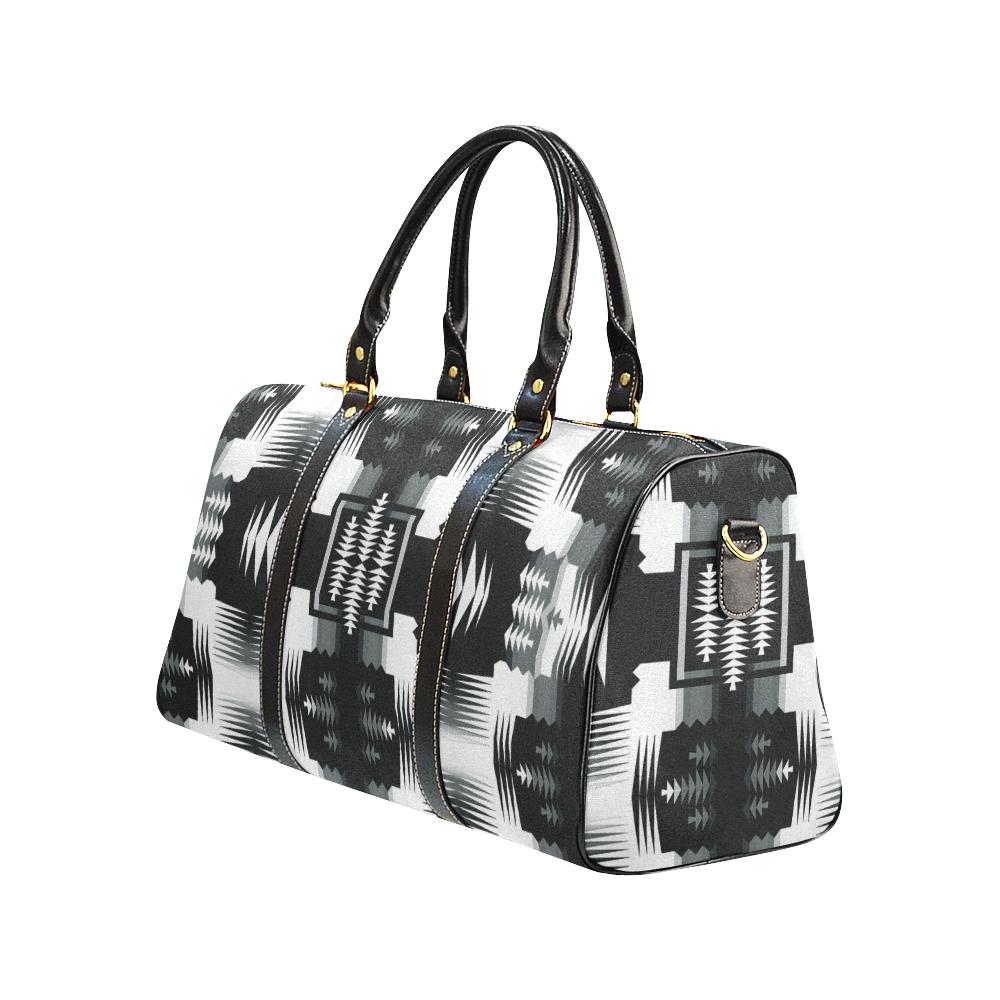 Black and White Sage 2 New Waterproof Travel Bag/Small (Model 1639) Waterproof Travel Bags (1639) e-joyer