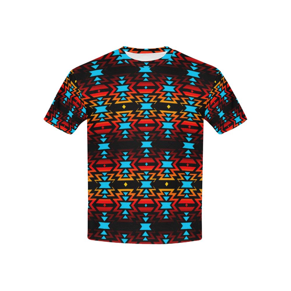 Black Fire and Sky All Over Print T-shirt for Kid (USA Size) (Model T40) All Over Print T-shirt for Kid e-joyer