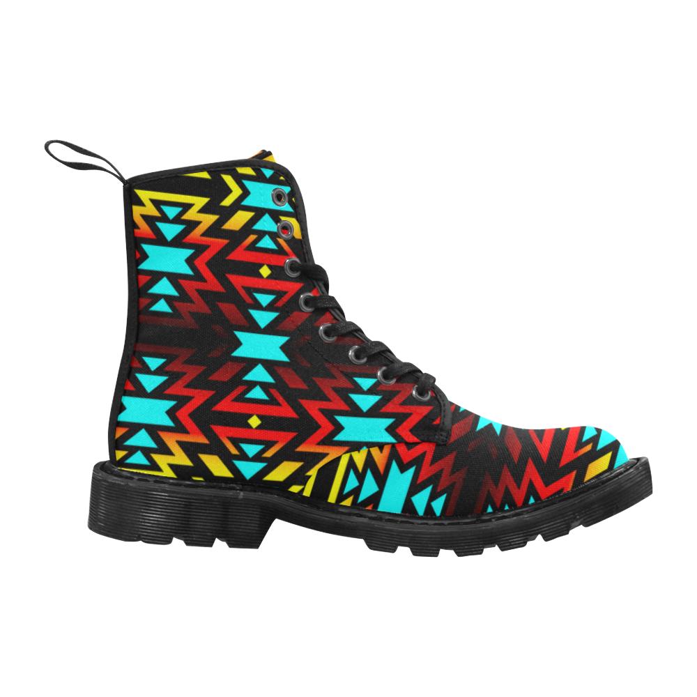 Black Fire and Sky Boots for Men (Black) (Model 1203H) Martin Boots for Men (Black) (1203H) e-joyer