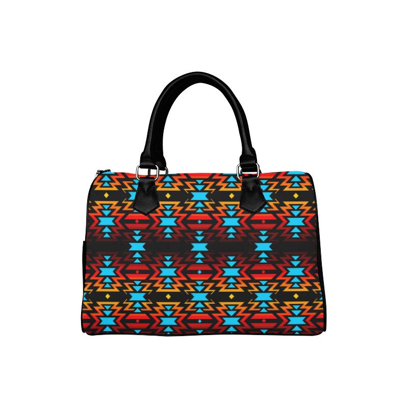 Black Fire and Sky Boston Handbag (Model 1621) Boston Handbags (1621) e-joyer