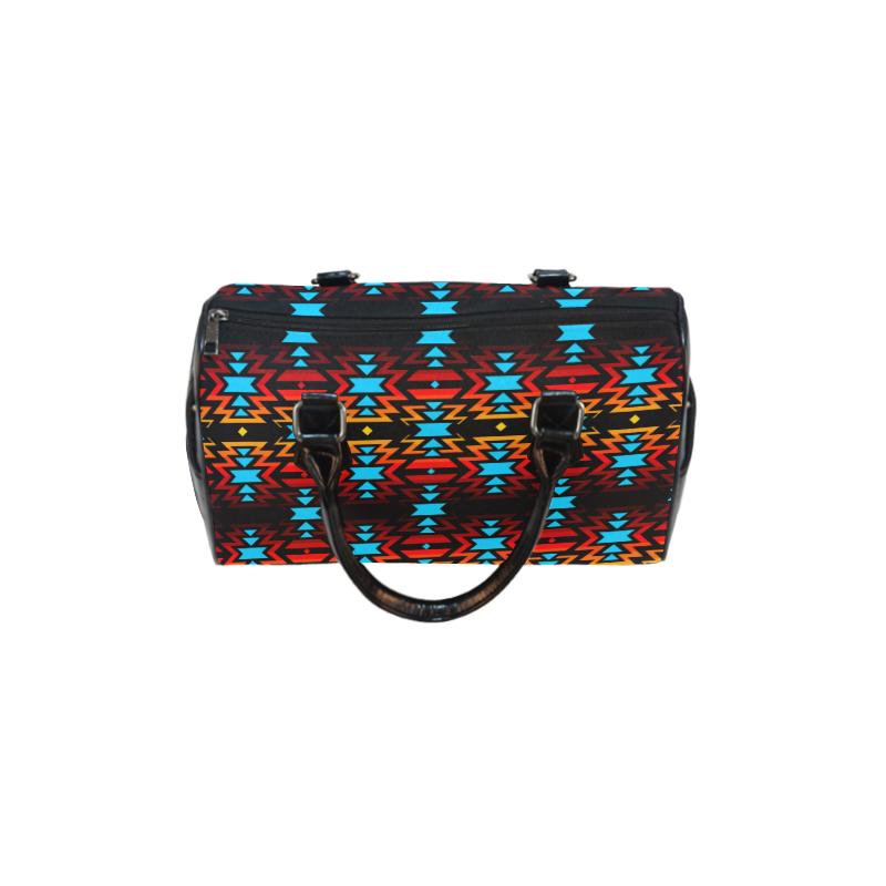 Black Fire and Sky Boston Handbag (Model 1621) Boston Handbags (1621) e-joyer