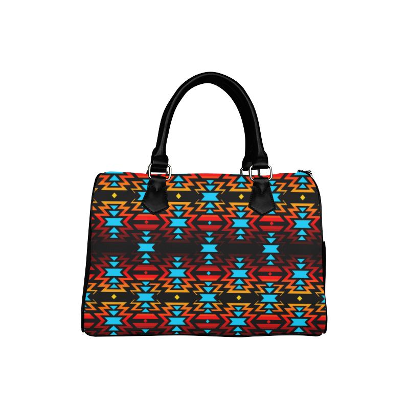 Black Fire and Sky Boston Handbag (Model 1621) Boston Handbags (1621) e-joyer