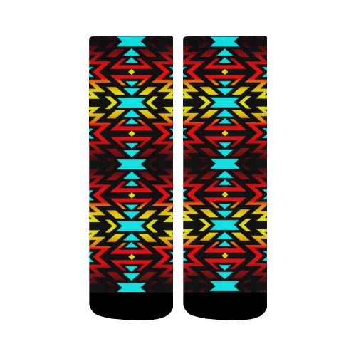 Black Fire and Sky Crew Socks Crew Socks e-joyer