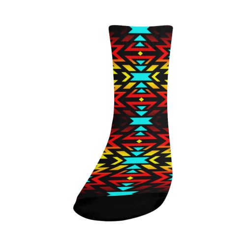 Black Fire and Sky Crew Socks Crew Socks e-joyer