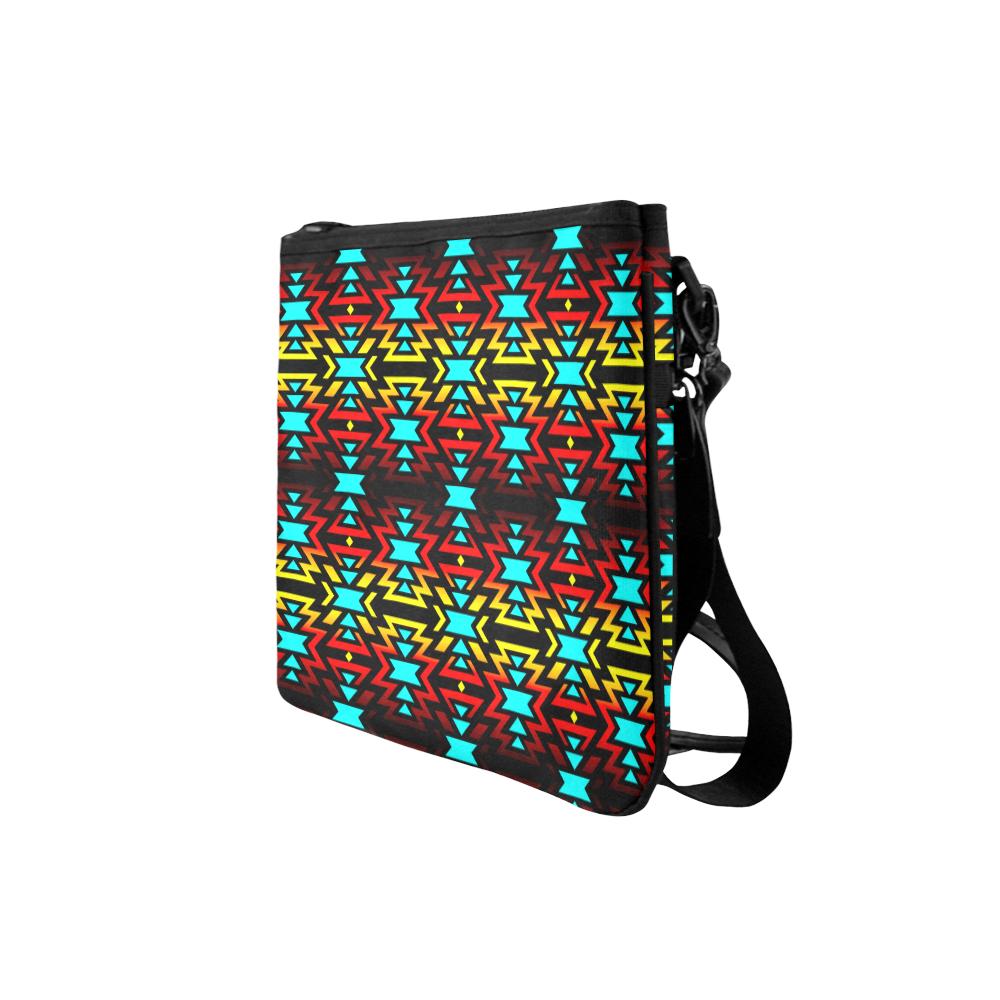 Black Fire and Sky II Slim Clutch Bag (Model 1668) Slim Clutch Bags (1668) e-joyer