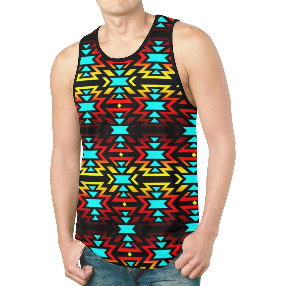 Black Fire and Sky New All Over Print Tank Top for Men (Model T46) New All Over Print Tank Top for Men (T46) e-joyer