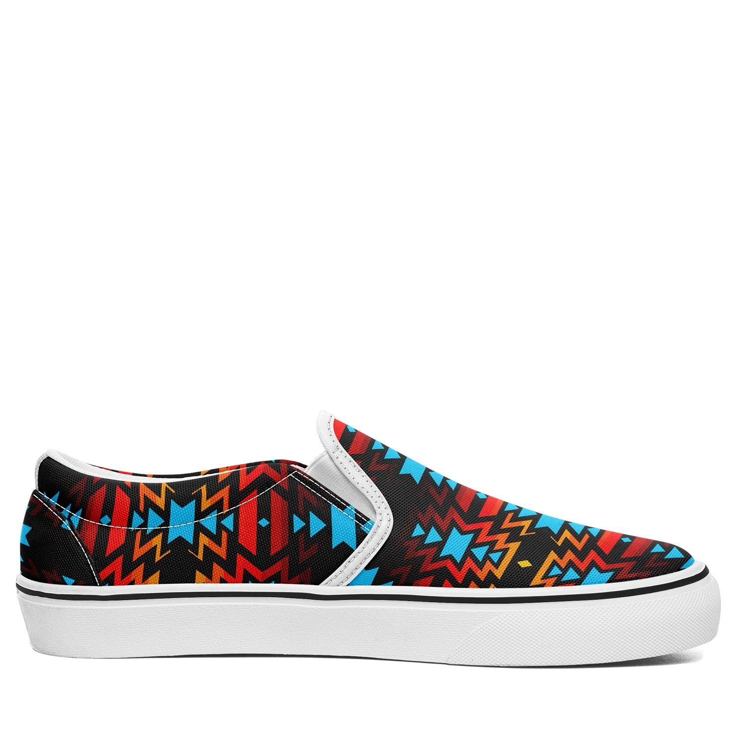 Black Fire and Sky Otoyimm Canvas Slip On Shoes 49 Dzine