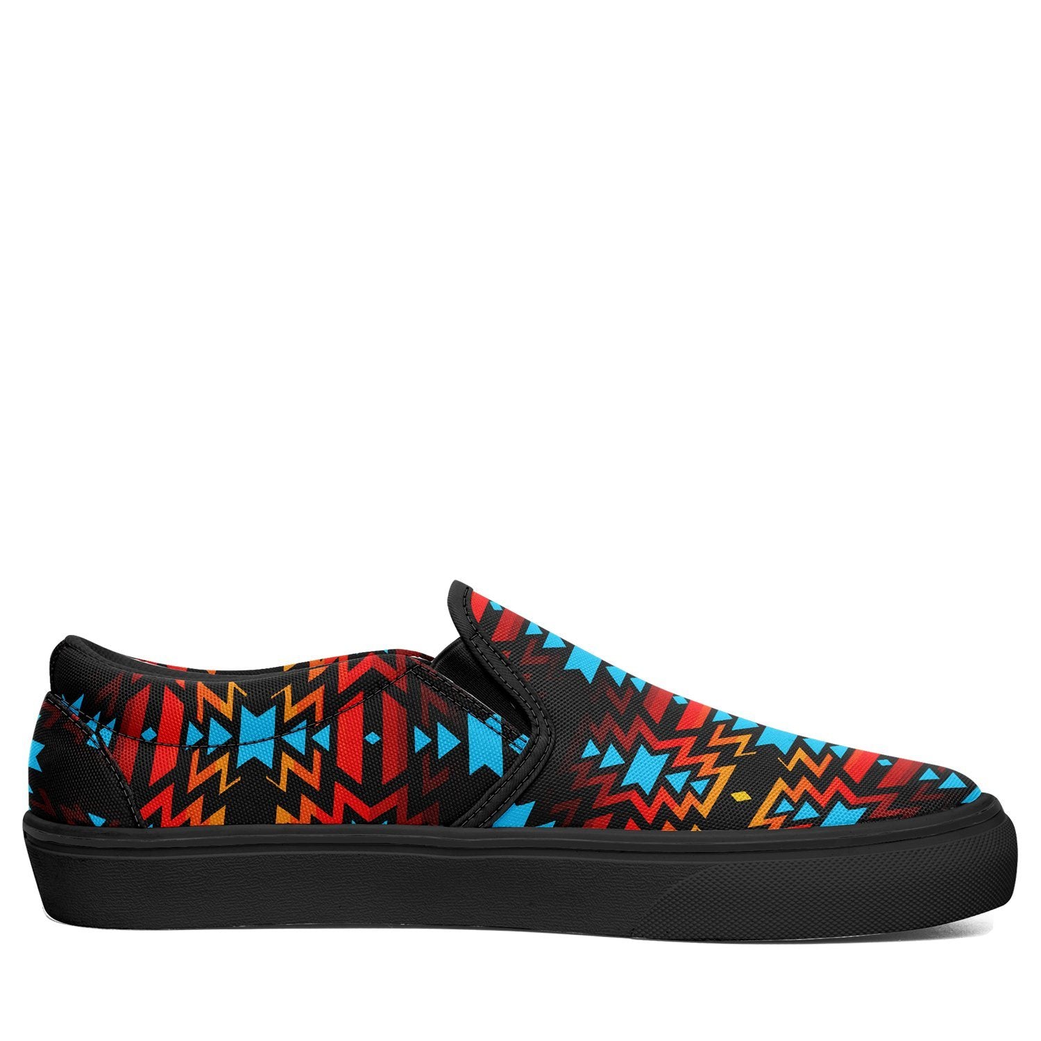 Black Fire and Sky Otoyimm Canvas Slip On Shoes 49 Dzine 