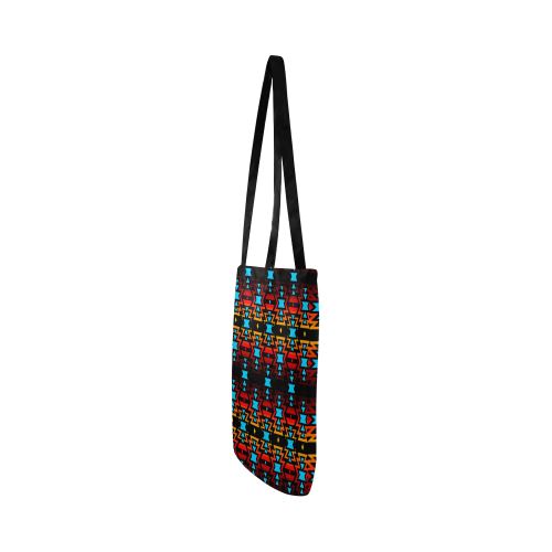Black Fire and Sky Reusable Shopping Bag Model 1660 (Two sides) Shopping Tote Bag (1660) e-joyer