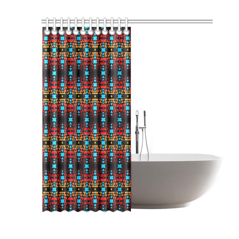 Black Fire and Sky Shower Curtain 60"x72" Shower Curtain 60"x72" e-joyer