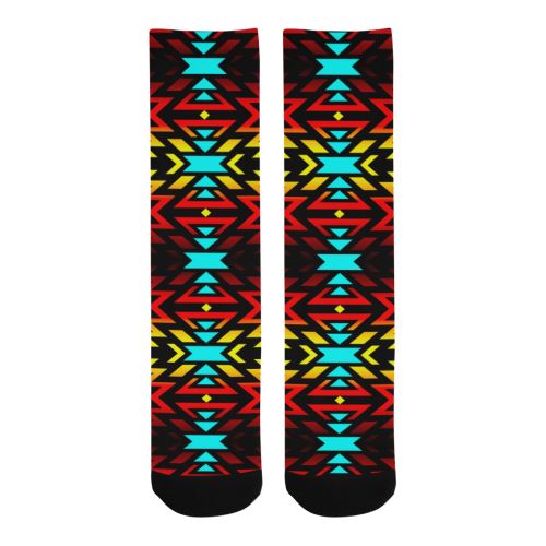 Black Fire and Sky Trouser Socks Socks e-joyer