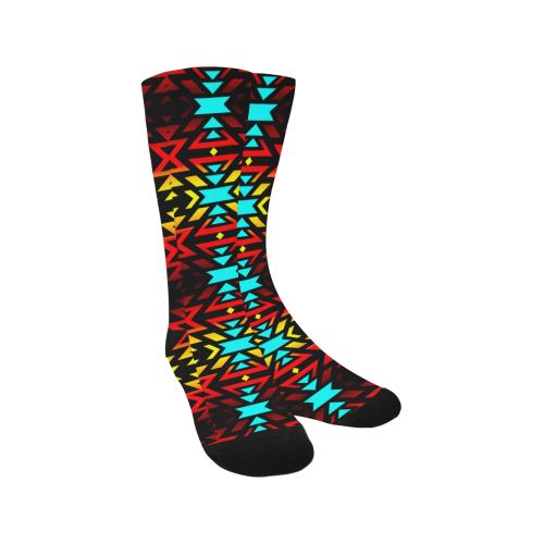 Black Fire and Sky Trouser Socks Socks e-joyer