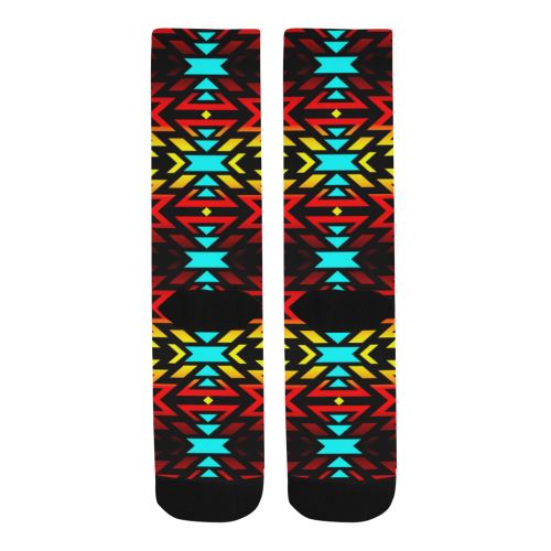 Black Fire and Sky Trouser Socks Socks e-joyer