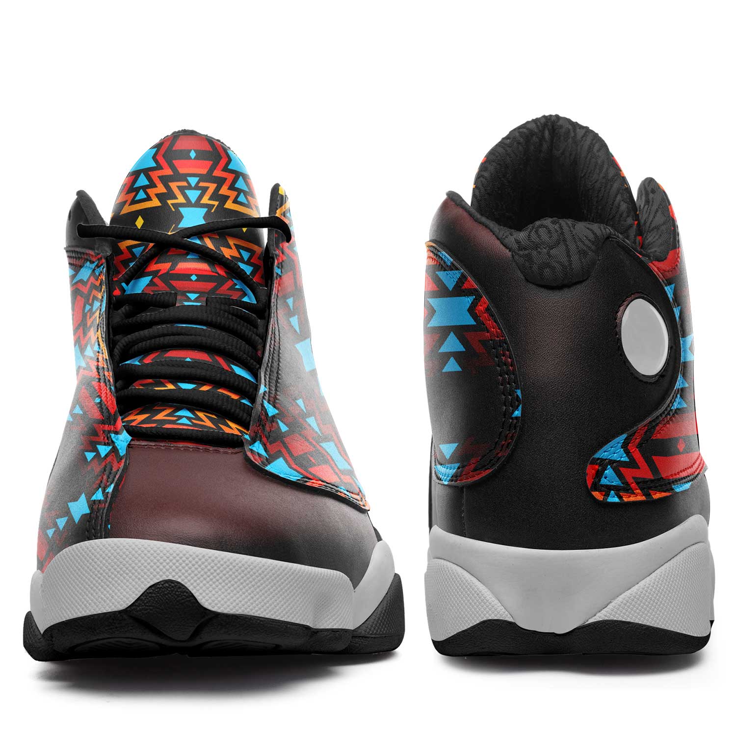 Black Fire and Turquoise Athletic Shoes Herman