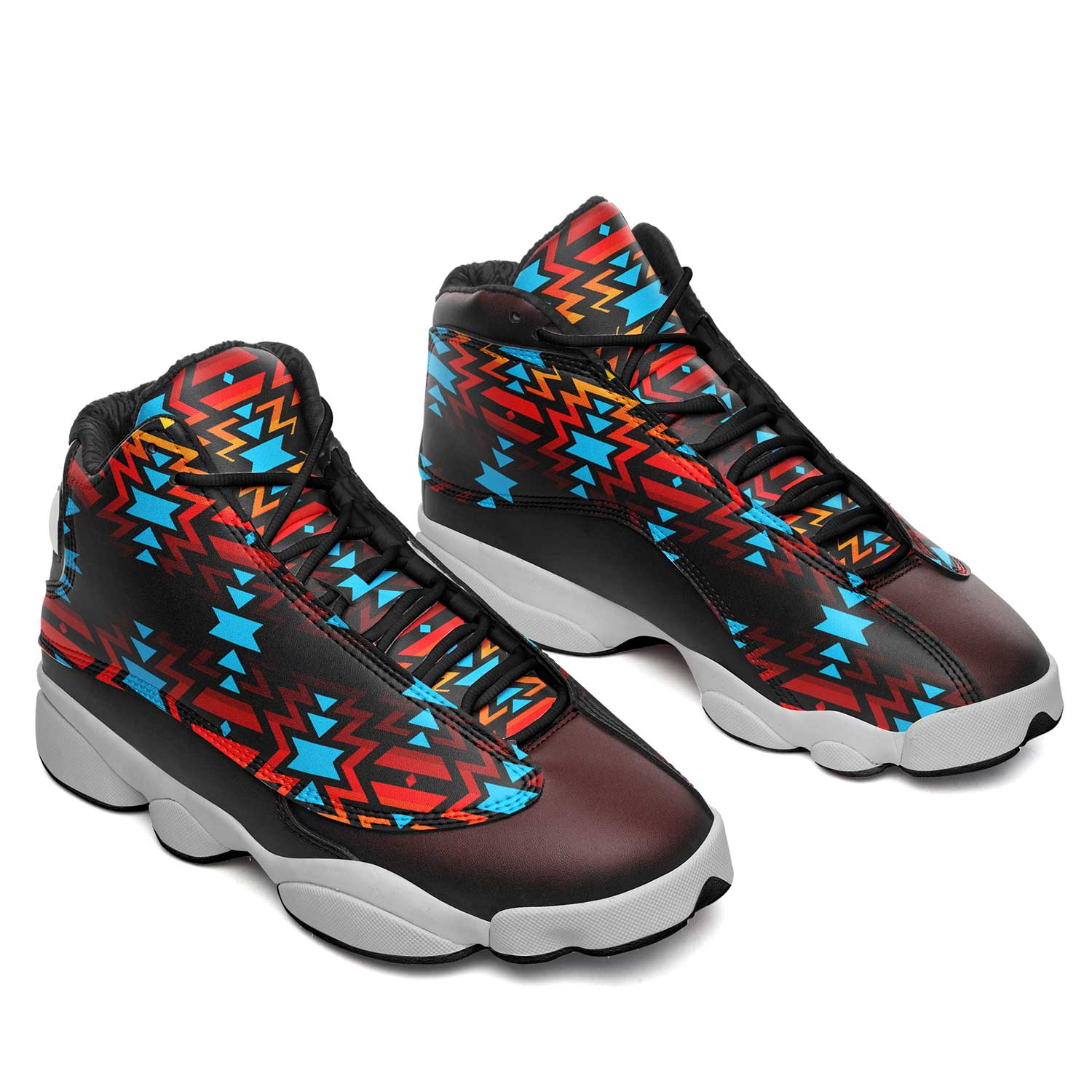 Black Fire and Turquoise Athletic Shoes Herman