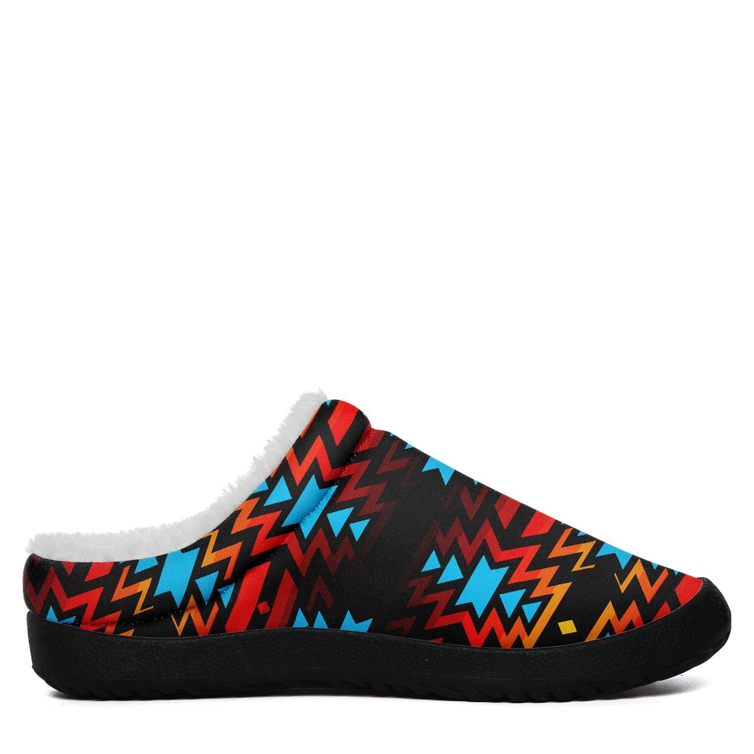Black Fire and Turquoise Ikinnii Indoor Slipper 49 Dzine