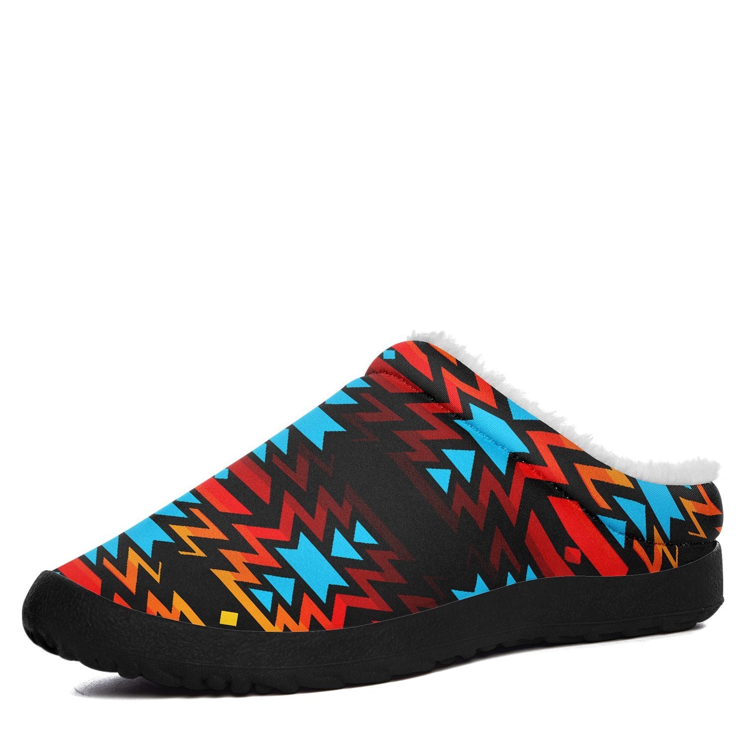 Black Fire and Turquoise Ikinnii Indoor Slipper 49 Dzine 