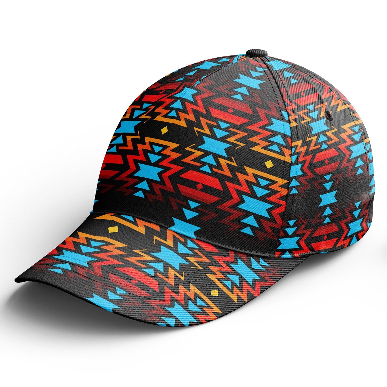 Black Fire and Turquoise Snapback Hat hat Herman