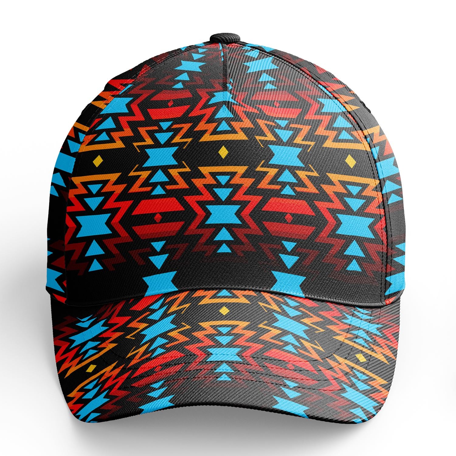 Black Fire and Turquoise Snapback Hat hat Herman