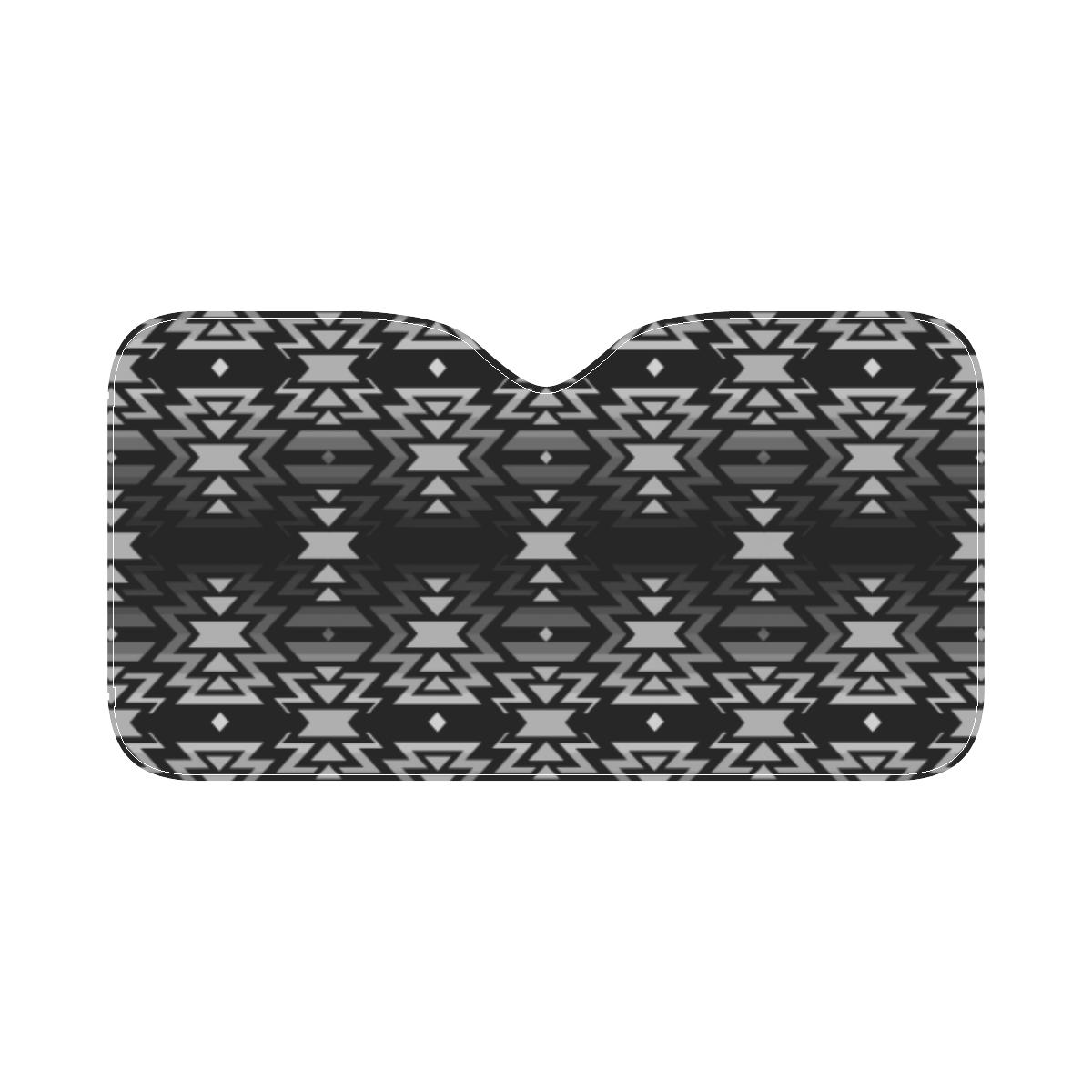 Black Fire Black and Gray Car Sun Shade 55"x30" Car Sun Shade e-joyer