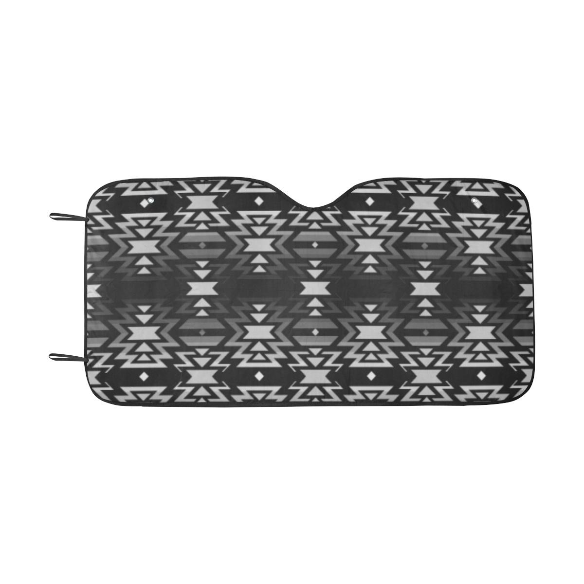Black Fire Black and Gray Car Sun Shade 55"x30" Car Sun Shade e-joyer