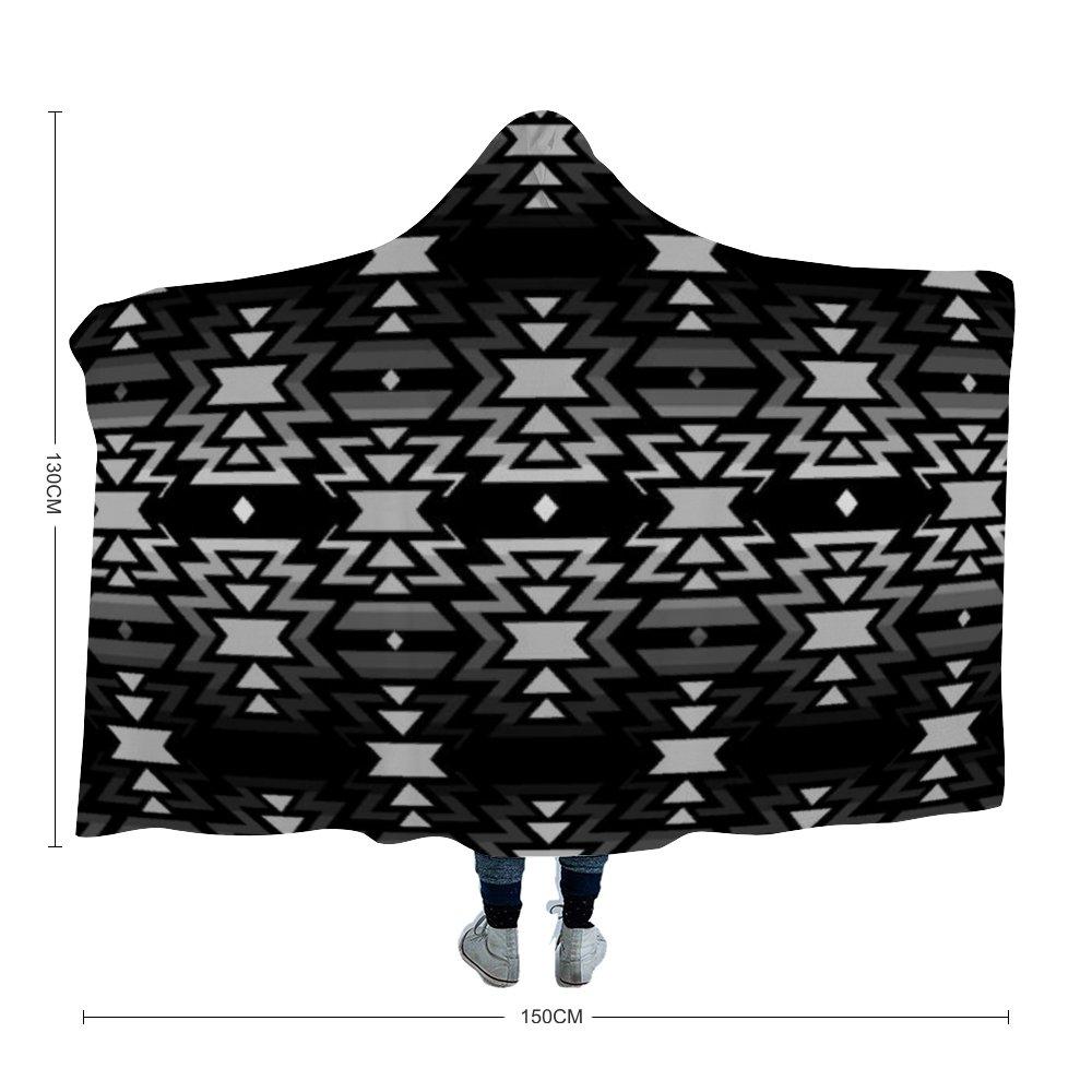 Black Fire Black and Gray Hooded Blanket 49 Dzine