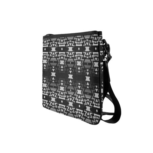 Black Fire Black and Gray Slim Clutch Bag (Model 1668) Slim Clutch Bags (1668) e-joyer