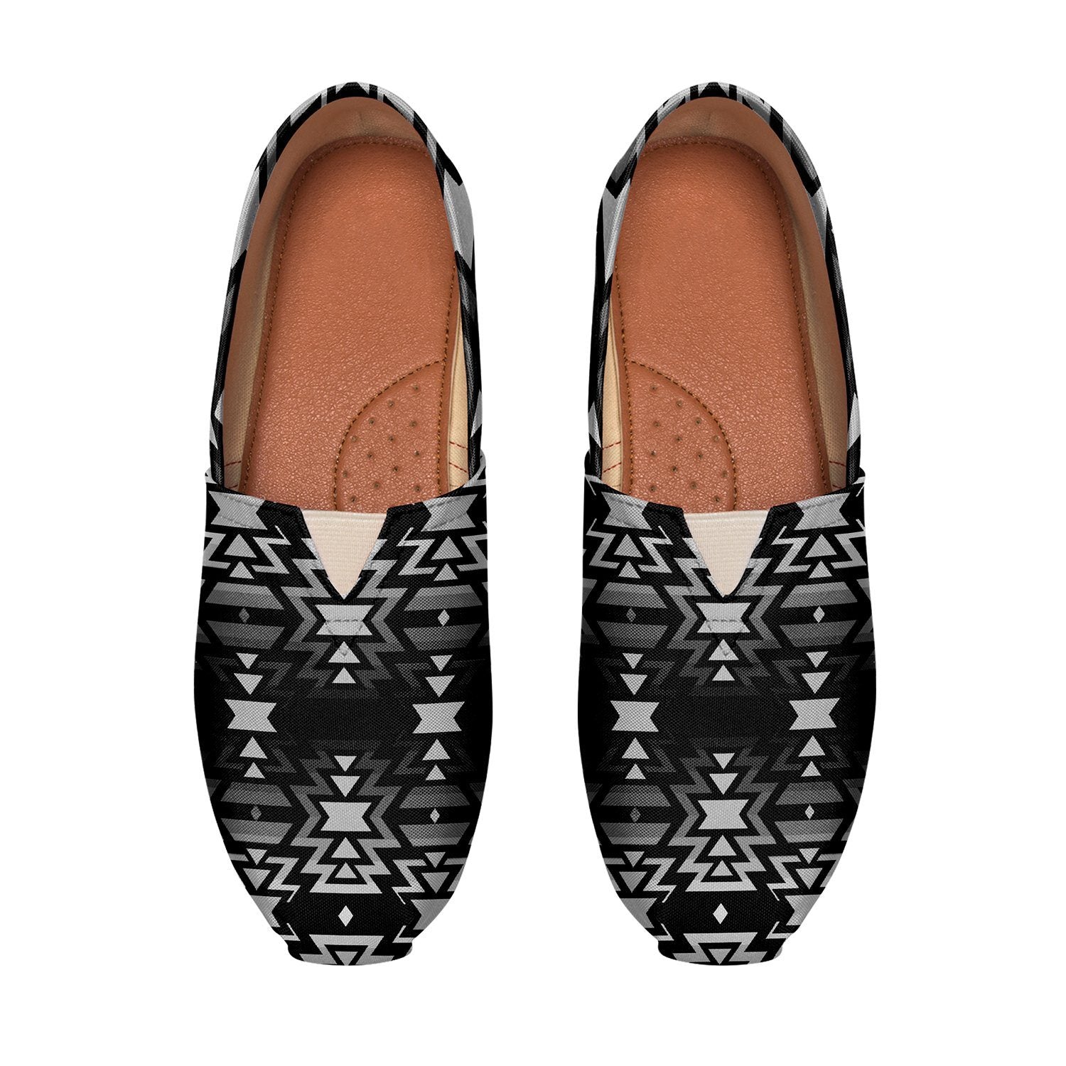 Black Fire Black and White Casual Unisex Slip On Shoe Herman