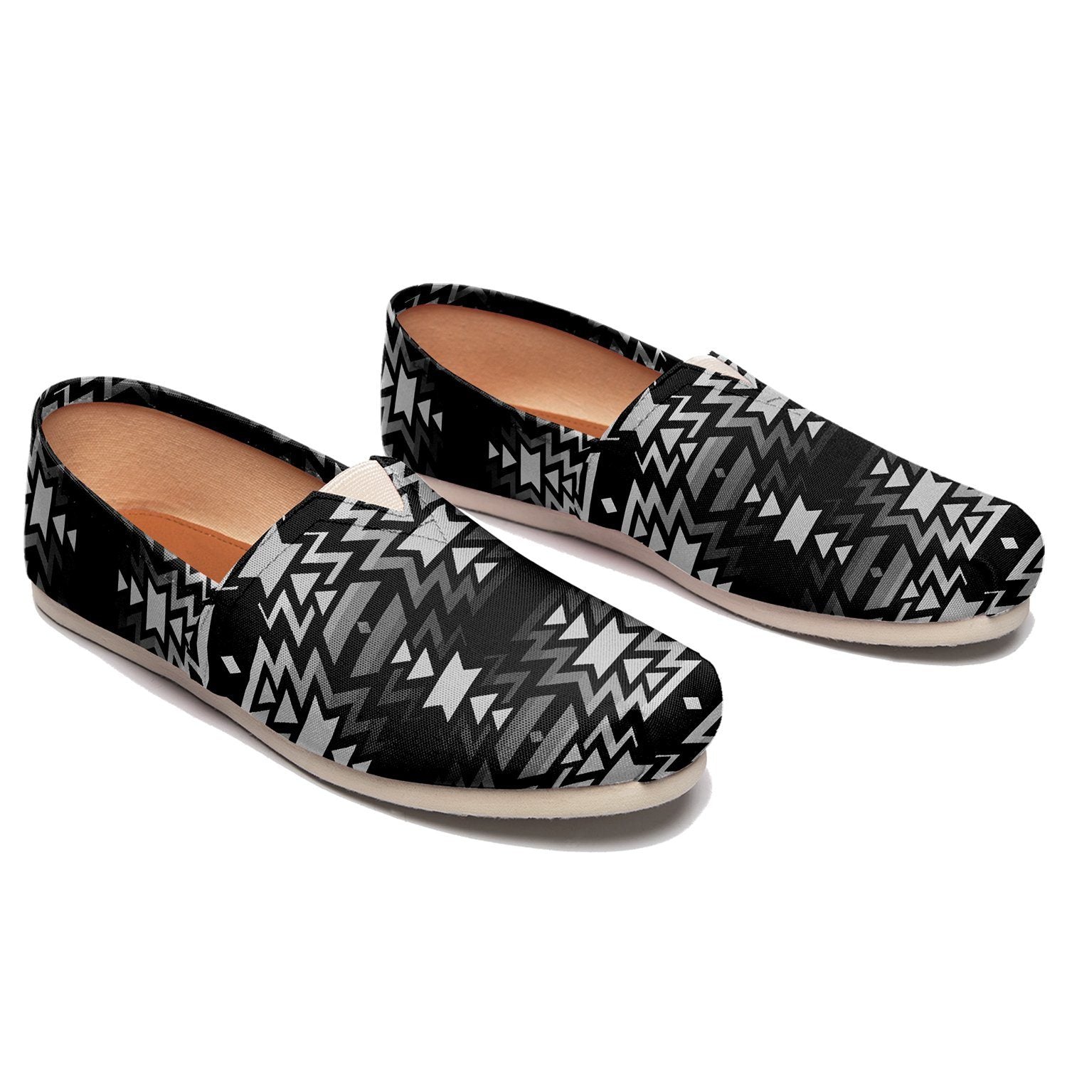 Black Fire Black and White Casual Unisex Slip On Shoe Herman
