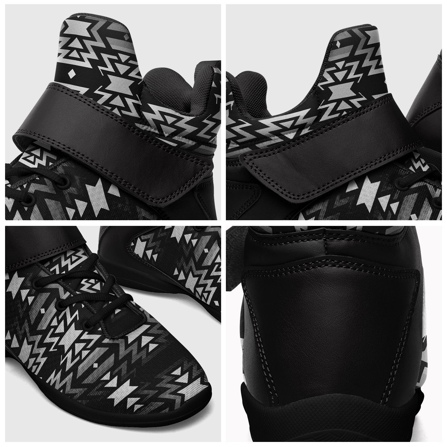 Black Fire Black and White Ipottaa Basketball / Sport High Top Shoes 49 Dzine