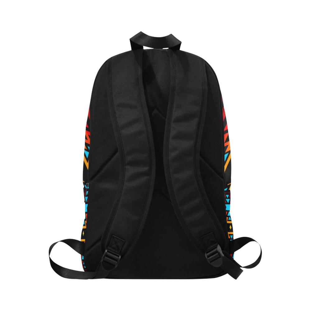 Black Fire Colors and Sky Large Backpack (Model 1659) Casual Backpack for Adult (1659) e-joyer